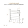 EMKE - EMKE Chauffe-serviettes Électrique 50×50cm, Thermostat Intelligent WiFi, Radiateur de Salle de Bain Électrique, Chauffe-serviettes Électrique, Blanc - vignette