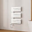 EMKE - EMKE Sèche-Serviettes Électrique Panneau avec élément chauffant thermostat, baguette chauffante avec minuterie, Blanc 762x500mm 400W - vignette