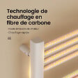 EMKE - EMKE Sèche-Serviettes Électrique 750 x 400 mm, Porte-serviettes de salle de bain électrique avec interrupteur tactile et minuterie, Blanc, 180W - vignette