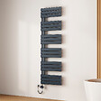 EMKE - EMKE Sèche-Serviettes Électrique Panneau avec élément chauffant thermostat, baguette chauffante avec minuterie, Anthracite 1599x500mm 1000W - vignette