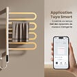 EMKE - EMKE Chauffe-serviettes Électrique 78×43cm, Thermostat Intelligent WiFi, Radiateur Électrique pour Salle de Bain, Chauffe-serviettes Électrique, Blanc - vignette