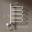 EMKE - EMKE Chauffe-serviettes Électrique 78×43cm, Thermostat Intelligent WiFi, Radiateur Électrique pour Salle de Bain, Chauffe-serviettes Électrique, Blanc - vignette