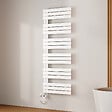 EMKE - EMKE Sèche-Serviettes Électrique Panneau avec élément chauffant thermostat, baguette chauffante avec minuterie, Blanc 1599x600mm 1000W - vignette