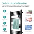 EMKE - EMKE Sèche-serviette électrique Aluminium Commande tactile Température réglable - 960 x 540 mm Noir 500W - vignette