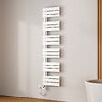 EMKE - EMKE Sèche-Serviettes Électrique Panneau avec élément chauffant thermostat, baguette chauffante avec minuterie, Blanc 1599x400mm 800W - vignette