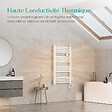 EMKE - EMKE Sèche-serviette électrique Aluminium Commande tactile Température réglable - 960 x 540 mm Blanc 500W - vignette