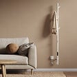 EMKE - EMKE Chauffe-serviettes Électrique, thermostat intelligent WiFi, sèche-serviettes électrique, barre unique, 150 cm de hauteur, Blanc - vignette