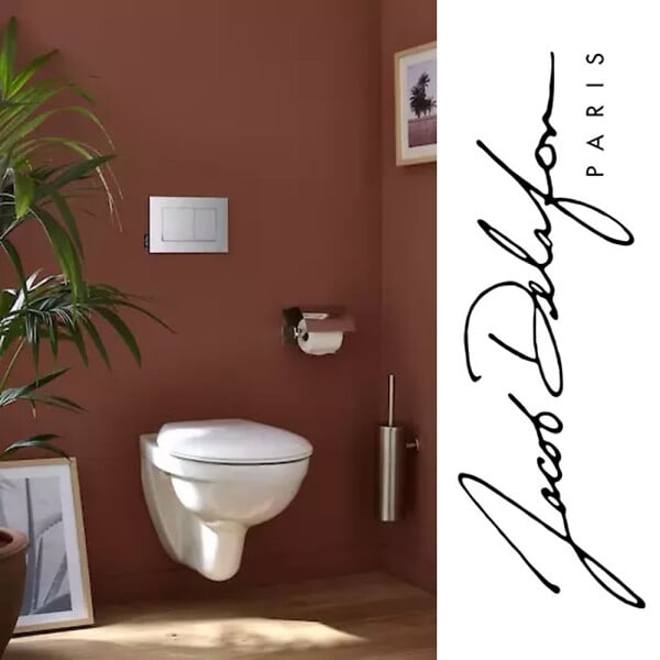 JACOB DELAFON - Cuvette WC suspendu compact PMR Patio avec abattant - large