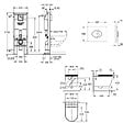 GROHE - Pack WC suspendu sans bride Start Round  + abattant frein de chute + Bâti-support autoportant + Plaque blanc alpin - vignette