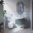 GROHE - Pack WC suspendu sans bride Start Round Ceramic  + Bati support hauteur réduite universel mur-sol + Plaque carré chromé - vignette