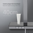 EMKE - EMKE Colonne de douche Thermostat Ensemble de colonne de douche avec plaque thermostatique de 40 cm, douchette à effet pluie, Gris métal - vignette