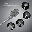 EMKE - EMKE Colonne de douche Thermostat Ensemble de colonne de douche avec plaque thermostatique de 40 cm, douchette à effet pluie, Gris métal - vignette