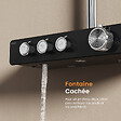 EMKE - EMKE Colonne de douche Thermostat Chrome, Régulation innovante du débit, douche à effet pluie de 26 cm, douchette à main avec 3 jets Système de douche - vignette