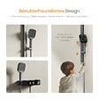 EMKE - EMKE Colonne de Douche Thermostatique – Anthracite Mat, Débit d'Eau Ajustable,Design Minimaliste Séparé, Douchette 3 Fonctions,Kit de Douche - vignette