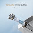 EMKE - EMKE Colonne de Douche avec douche theramostat 38 °C à Grande douche de tête et douchette multimode, Cercle, chromé - vignette
