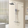 EMKE - EMKE Colonne de douche thermostatique Ensemble, Douchette multimode, Grande douche de tête, homologué KTW Galaxie Modèle, Chrome - vignette