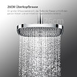 EMKE - EMKE Colonne de douche thermostatique Ensemble, Douchette multimode, Grande douche de tête, homologué KTW Galaxie Modèle, Chrome - vignette