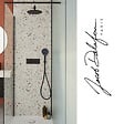 JACOB DELAFON - Colonne de douche encastrée thermostatique Grands Boulevards ronde noire mate - vignette