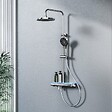 EMKE - EMKE Système de Douche avec Thermostat, Chrome, Éclairage LED, Ensemble Douche à Effet Pluie avec 3 Modes de Jet, avec Bec de Sortie Inférieur - vignette
