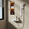 EMKE - EMKE Colonne de Douche Thermostatique – Blanc Mat, Débit d'Eau Ajustable,Design Minimaliste Séparé, Douchette 3 Fonctions,Kit de Douche - vignette