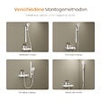 EMKE - EMKE Colonne de Douche Thermostatique – Blanc Mat, Débit d'Eau Ajustable,Design Minimaliste Séparé, Douchette 3 Fonctions,Kit de Douche - vignette