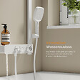 EMKE - EMKE Colonne de Douche Thermostatique – Blanc Mat, Débit d'Eau Ajustable,Design Minimaliste Séparé, Douchette 3 Fonctions,Kit de Douche - vignette