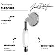 JACOB DELAFON - Pommeau de douche Cléo 1889 chrome + flexible - vignette