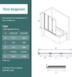 EMKE - EMKE Pare-baignoire paroi de douche pour baignoire noir mat 3 parties pliable 130x140cm pare-baignoire 6mm NANO GLASS - vignette