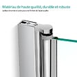 EMKE - EMKE Pare-Baignoire 100 x 140 cm – Paroi de Douche Pliable en Verre Trempé 6 mm avec Revêtement Nano, Installation Réversible - vignette