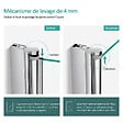 EMKE - EMKE Pare-Baignoire 100 x 140 cm – Paroi de Douche Pliable en Verre Trempé 6 mm avec Revêtement Nano, Installation Réversible - vignette