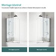 EMKE - EMKE Pare-Baignoire 100 x 140 cm – Paroi de Douche Pliable en Verre Trempé 6 mm avec Revêtement Nano, Installation Réversible - vignette