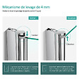 EMKE - EMKE Pare de baignoire en 6 mm verre securit Paroi de douche pliable pour baignoire - 130 x 140 cm - Revêtement Nano facile à nettoyer - vignette