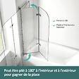 EMKE - EMKE Pare-Baignoire 110 x 140 cm – Paroi de Douche Pliable en Verre Trempé 6 mm avec Revêtement Nano, Installation Réversible - vignette
