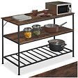 TECTAKE - Étagère de cuisine Akeley Bois foncé industriel, rustique - vignette