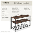 TECTAKE - Étagère de cuisine Akeley Bois foncé industriel, rustique - vignette