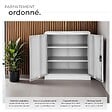 TECTAKE - Armoire métallique à dossiers 3 étagères 90x40x90cm gris - vignette