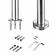 AICA SANITAIRE - Garde-corps 180cm argenté, 1 main courante, 5 traverses, inox 201, intérieur et extérieur, design moderne - kit complet - vignette