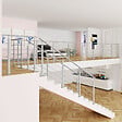 AICA SANITAIRE - Poteau de garde-corps - Pour intérieur et extérieur - Aluminium argenté - Fixation à plat - vignette