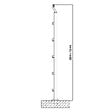 AICA SANITAIRE - Poteau de garde-corps - Pour intérieur et extérieur - Aluminium argenté - Fixation à plat - vignette