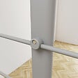 AICA SANITAIRE - Garde-corps - Pour intérieur et extérieur - Aluminium argenté - Avec 5 traverses et 1 main courante - 200cm - Fixation à plat - vignette
