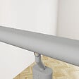AICA SANITAIRE - Garde-corps - Pour intérieur et extérieur - Aluminium argenté - Avec 5 traverses et 1 main courante - 200cm - Fixation à plat - vignette
