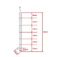 AICA SANITAIRE - Poteau de garde-corps - Pour intérieur et extérieur - Aluminium argenté - Fixation latérale - vignette
