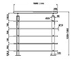 AICA SANITAIRE - Garde-corps - Pour intérieur et extérieur - Aluminium argenté - Avec 5 traverses et 1 main courante - 100cm - Fixation à plat - vignette