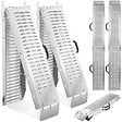 TECTAKE - Rampes d'accès Björn, Lot de 2, Pliables, Capacité de poids 400 kg argent - vignette