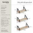 TECTAKE - 3 étagères suspendues Cowell Bois clair industriel, Chêne Sonoma - vignette