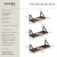 TECTAKE - 3 étagères suspendues Cowell Bois foncé industriel, rustique - vignette