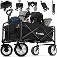 TECTAKE - Chariot pliable LEON avec freins, capacité de charge 80kg noir - vignette