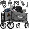 TECTAKE - Chariot pliable LEON avec freins, capacité de charge 80kg gris - vignette