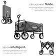 TECTAKE - Chariot pliable LEON avec freins, capacité de charge 80kg gris - vignette