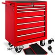 TECTAKE - Servante d'atelier 7 tiroirs rouge - vignette